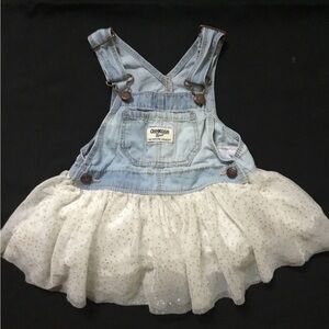 OshKosh B'gosh Denim Tulle Dress Jumper Fairycore